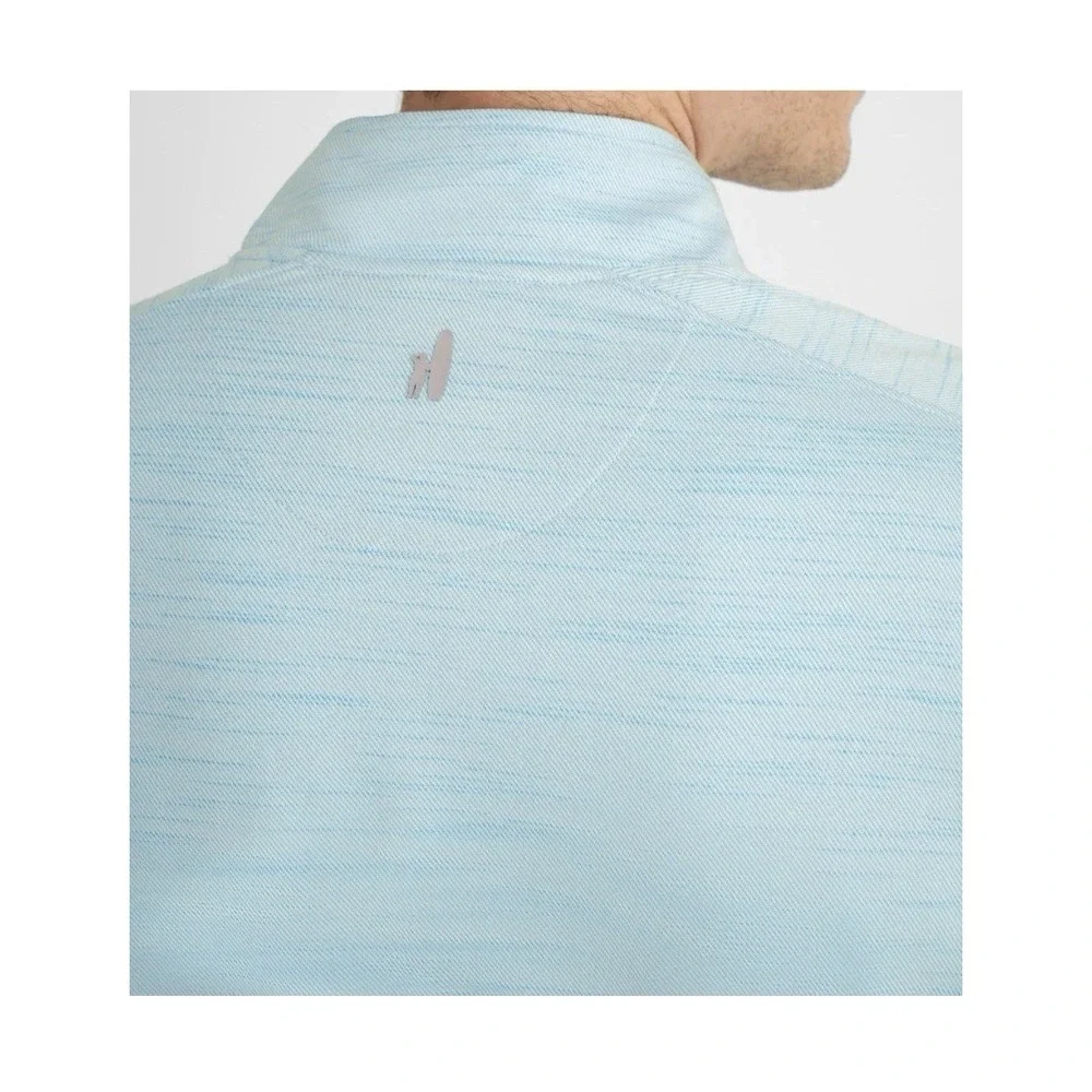 Johnnie-O Apex 1/4 Zip Active Pullover Mens Medium Baja Blue Heather NWT $148 - Picture 7 of 11